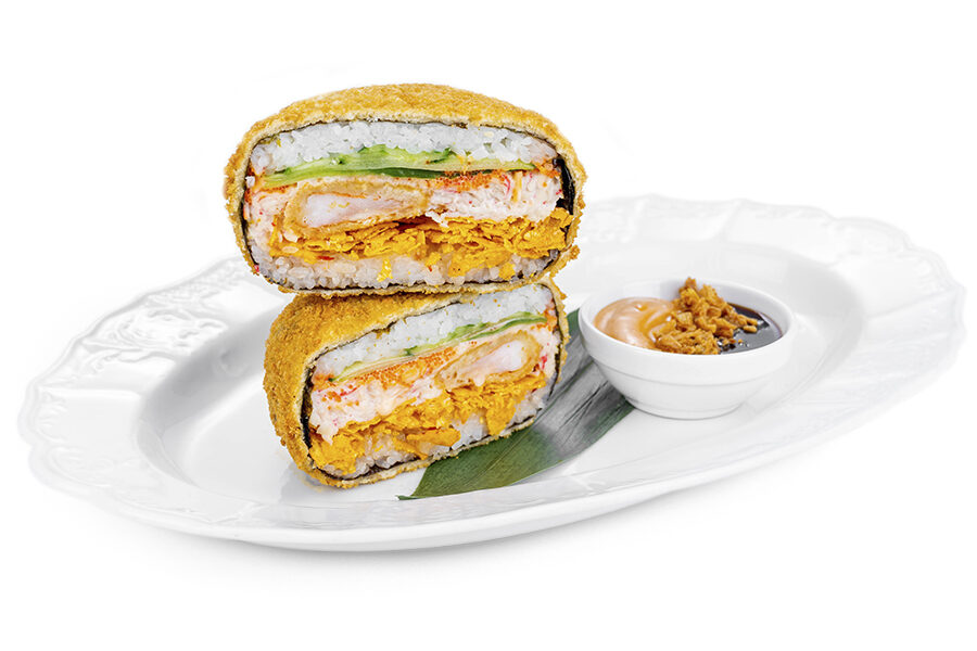 Суши бургер с креветками доставка