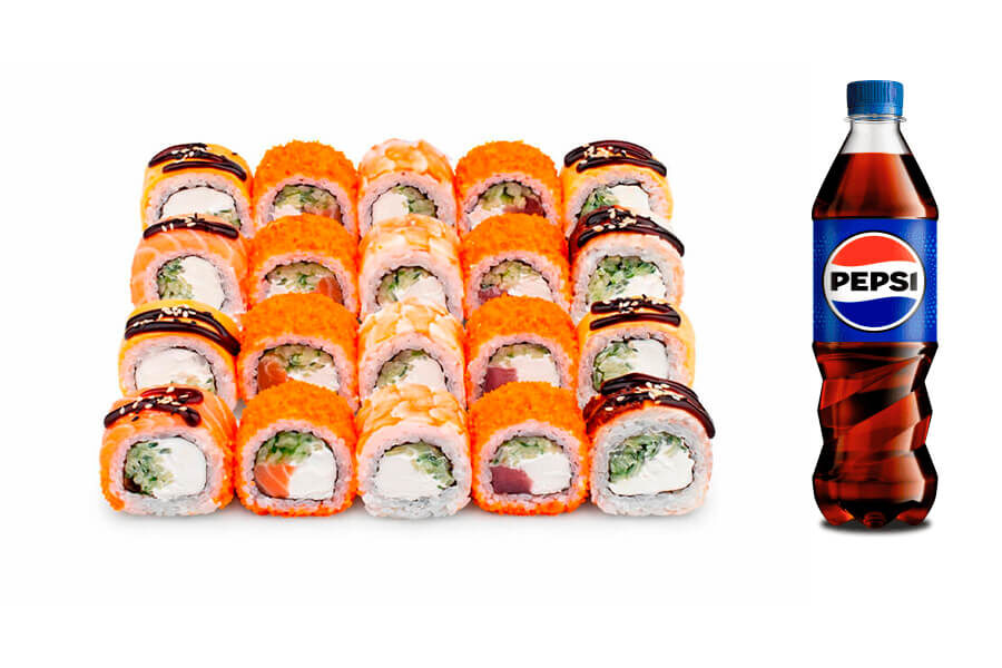 Суши-сет Филадельфия комбо + Pepsi 500 мл Львов