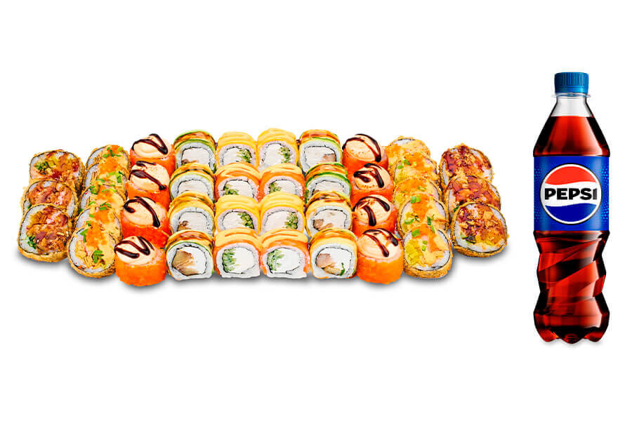 Суши-сет Токио микс + Pepsi 500 мл заказать 
